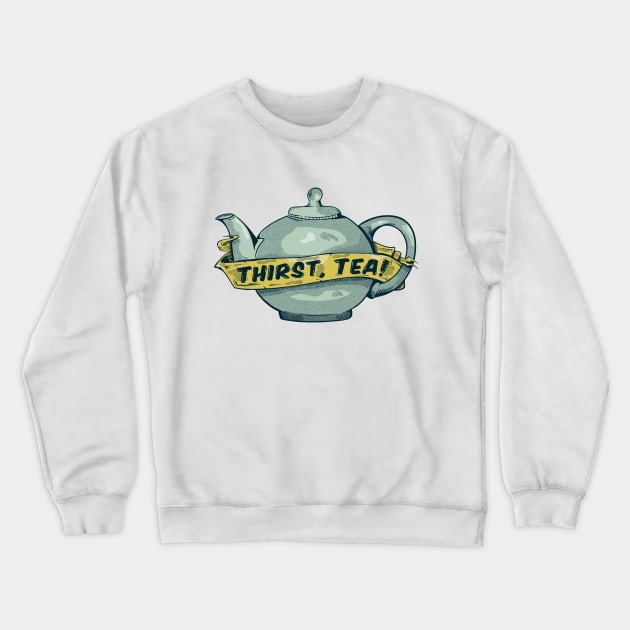 Green teapot for tea lovers Crewneck Sweatshirt by mailboxdisco